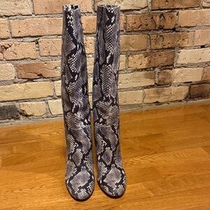 Jcrew Knee High Snakeskin Boots